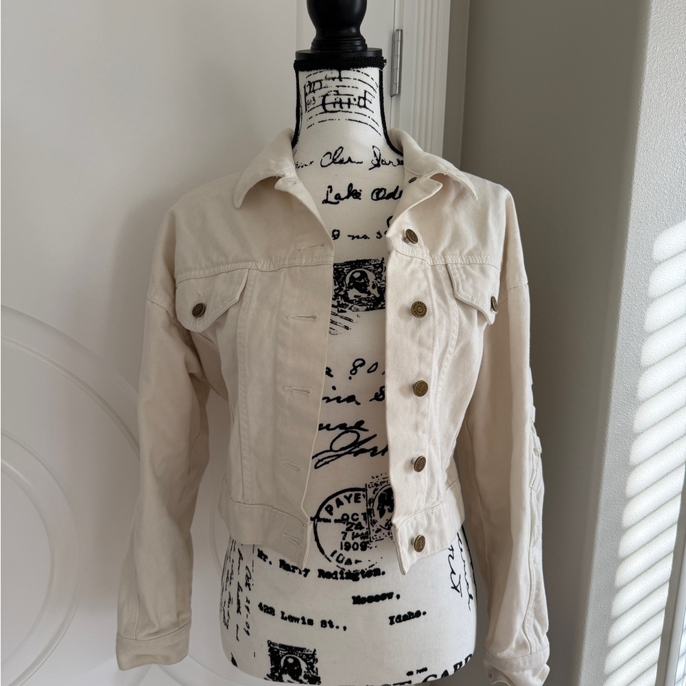 BDG Women's Cream 100% Cotton Denim Jacket